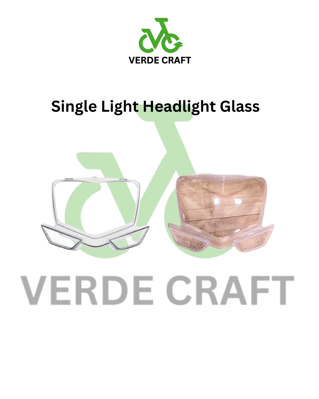 Single Light Headlight Glass