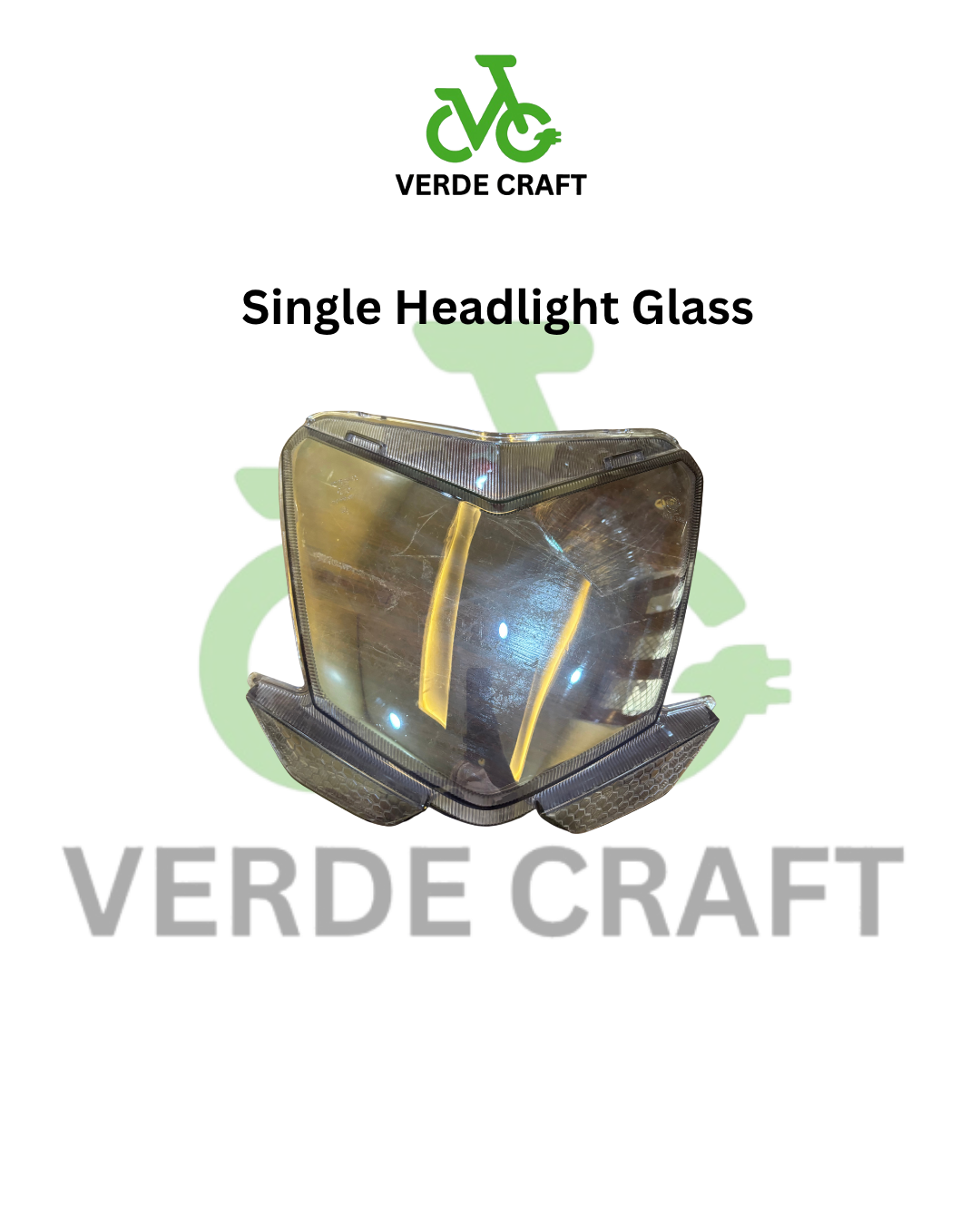 Single Headlight Glass