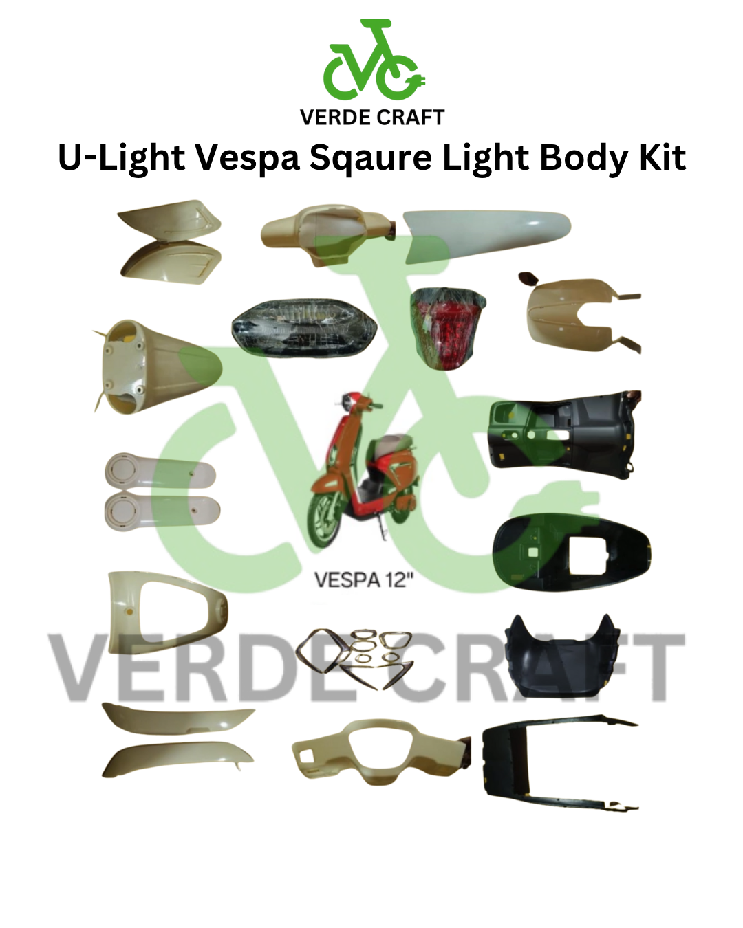 U-Light Vespa Sqaure Light Body Kit